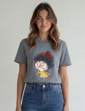تيشيرت نسائي كاجوال برسومات كرتونية