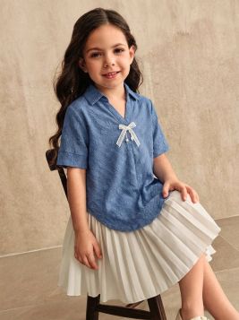 بلوزة بناتي بنقوش بارزة