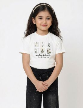 طقم ترنج بناتي عصري برسومات طبيعية