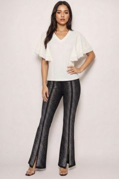 بنطلون نسائي مزين بالفصوص