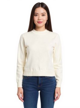 بلوفر شتوي ناعم بياقة مرتفعة 