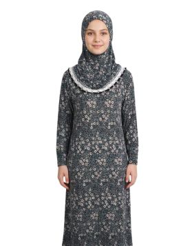 شرشف صلاة بناتي بنقوش ورد ودانتيل