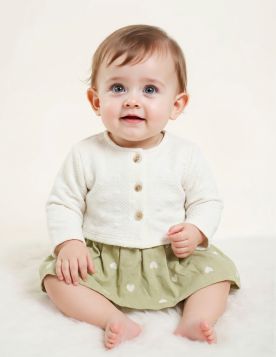 فستان شتوي بناتي بتصميم أنيق ولمسة ناعمة