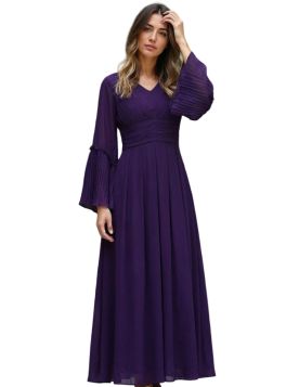 فستان نسائي فاخر بأكمام واسعة