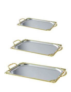 طقم صواني تقديم كلاسيكية فاخرة – 3 قطع
