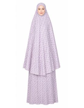 طقم صلاة نسائي مشجر خمار وتنورة