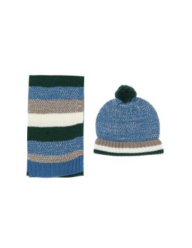 طقم شال وقبعة ولادي 