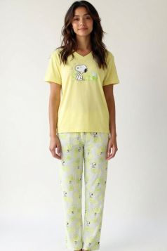 طقم بيجاما نسائي بنقوش كرتونية مبهجة