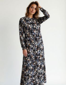 جلابية نسائية بنقشة زهور أنيقة