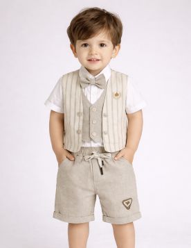 طقم ولادي كلاسيكي بأربع قطع للمناسبات