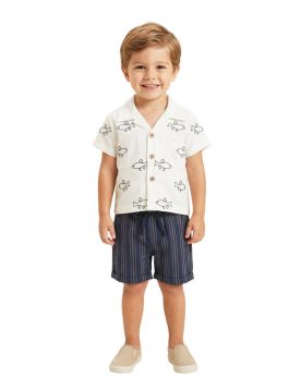 طقم ولادي قطني أنيق