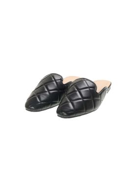 حذاء سابو نسائي مسطح  جلد بتصميم بارز الملمس 