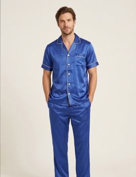 طقم بيجاما رجالي كلاسيكي ومريح