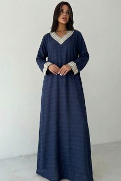 جلابية نسائية ناعمة بتطريز أنيق 