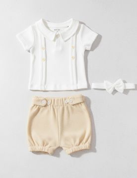 طقم بناتي قطني ناعم – 3 قطع