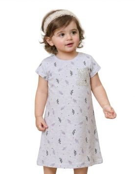 قميص بناتي مريح بطبعات ملهمة