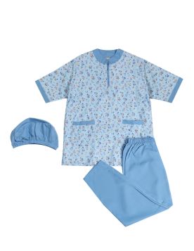 طقم زي عاملة منزلية أنيق وعملي - 3 قطع