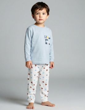 طقم بيجاما ولادي قطني 