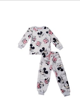 بجامة شتوية بناتية بطبعة ميني ماوس وخامة ناعمة 