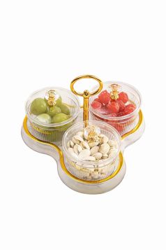 طقم ضيافة فاخر للمكسرات والحلوى