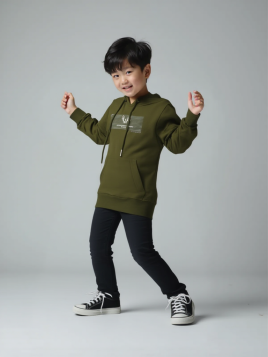 هودي ولادي عصري بطبعة جرافيك عصرية