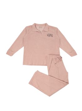 طقم بيجامة شتوي بتصميم قميص البولو
