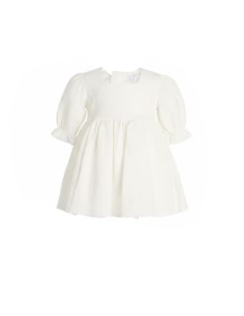 فستان شتوي مخملي مطرز بياقة مربعة