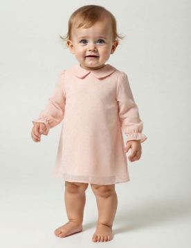 فستان بناتي بتصميم كلاسيكي رقيق