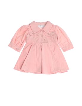 فستان شتوي بناتي بتصميم عملي وبنقشة بارزة