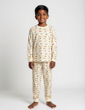 بجامة ولادي بطبعة مركبات مرحة